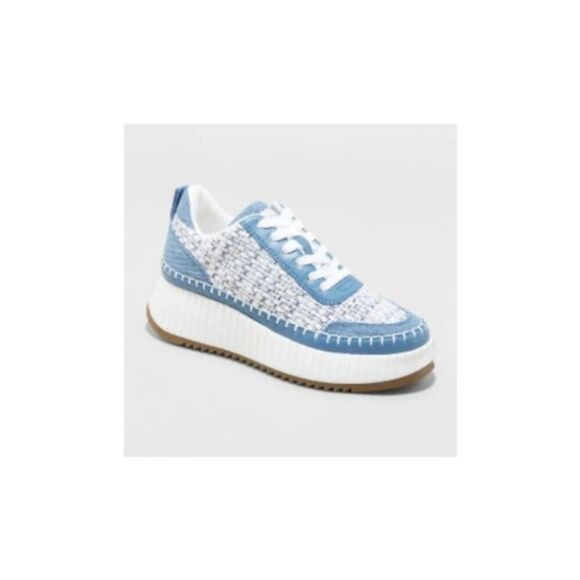 Universal Thread Persephone Sneakers Blue Denim 11 - Picture 1 of 6